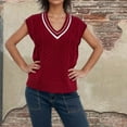 thumbnail image 3 of GigrtiJin Women's Cable Knitted Sweater Vest Sleeveless V Neck Pullover Tops Trendy Comfy Casual Sweaters, 3 of 3