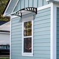 thumbnail image 6 of BAYUELSWU 40"x32" Awning for Door Entrance,Door Awnings Exterior,Window Awning Door Canopy,Durable Polycarbonate and ABS Construction with Aluminum Support (Transparent Board+Black Bracket), 6 of 7