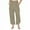 Khaki, variant on Plebaso Womens Corduroy Wide Leg Pants Elastic Waisted Casual Pants Baggy Palazzo Pants with Pockets