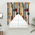 thumbnail image 5 of Abstract Boho Kitchen Window Curtains, Swag Curtains Valance for Bedroom Living Room Bathroom, Vintage Multicolored Geometric Stripes Rod Pocket Window Treatment Curtain Block Drapes 2 Panels 36"x45", 5 of 9