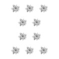 thumbnail image 3 of Yuarrent Flor de Navidad Simulación Artificial Decoración Flores Cabezas Hogar Granja Chimenea Adorno Cumpleaños Plata Plata 10piezas, 3 of 3