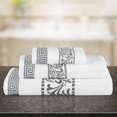 thumbnail image 2 of Juego De Toallas De Algodón Superior De 3 Piezas, Diseño Griego Decorativo, Artículos Esenciales Para El Hogar, Toallas Absorbentes, Decoración Del Baño, Spa Resort, Incluye 1 Mano, 1 Cara Y 1 Toalla, 2 of 5