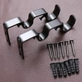 thumbnail image 6 of FRCOLOR 6 pcs  Curtain Rod Curtain Holder Curtain Drapery Rod Curtain Accessories for Curtain Decor (Coffee), 6 of 8