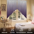 thumbnail image 5 of Swag Curtain Valances Purple and Grey Ombre Swag Valances for Kitchen Windows Gradient Gradual Color Short Topper Curtains Valance Tier Pair for Kitchen Bedroom Living Room Bathroom 28"x36", 5 of 8