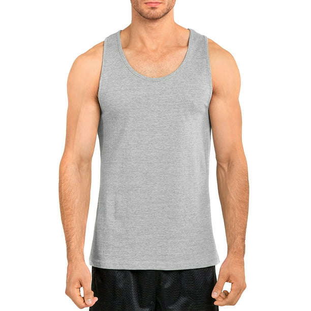 Men's Athletic Heavyweight Workout Cotton Muscle Tank Top - Walmart.com