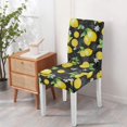 thumbnail image 4 of Fresh Lemon Dining Chair Covers 4 Pack Fresh Yellow Fruit Design Washable Stretch Polyester Slipcovers Removable Seat Protector for Retro or Retro Decor, 4 of 7