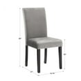 thumbnail image 7 of Weston Home Banford Nailhead Velvet Upholstered Dining Side Chairs, Set of 2, Gray, 7 of 7