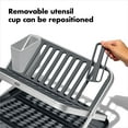 thumbnail image 5 of OXO Good Grips Aluminum Fold Flat Dish Drying Rack, 2-Tier, with Drainboard, for Kitchen Counter, Collapsible, 5 of 10