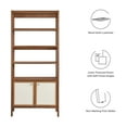 thumbnail image 6 of Capri 4-Shelf Wood Grain Bookcase in Walnut, 6 of 9