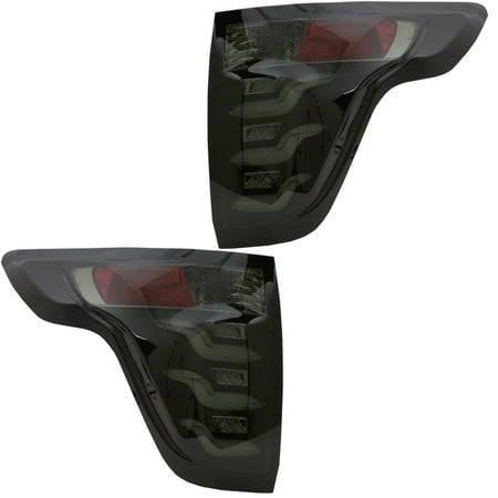 Ford Explorer Roll - 11-15 FORD Explorer LED Taillights w/ LED Light Tube - Smoke/Black/White DOT SAE