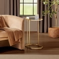 thumbnail image 4 of mDesign Mirror Accent Side/End Table Desk and Tray Furniture Unit - Soft Brass, 4 of 6