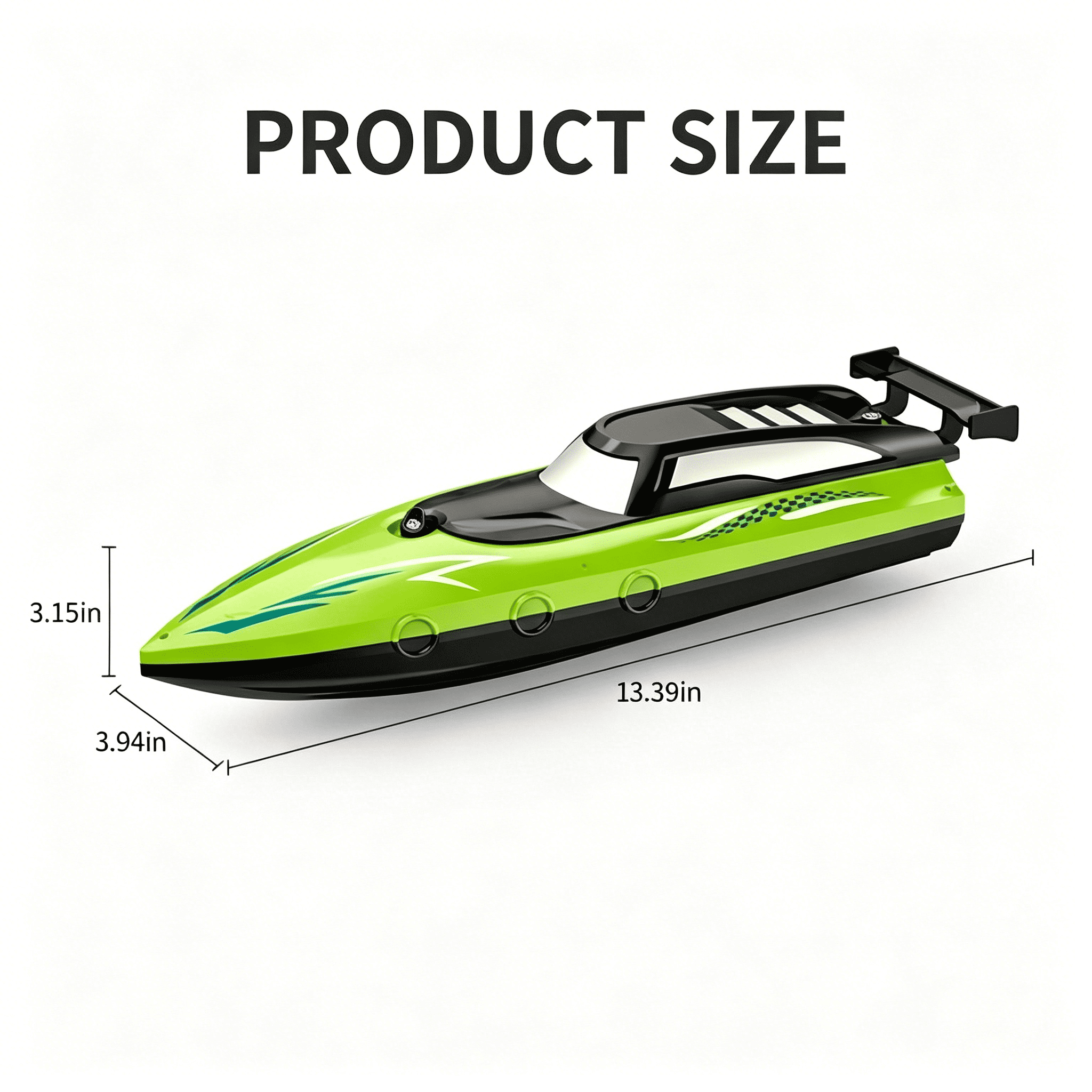 Tigozz RC Boat, 2.4GHz High Speed Remote Control Water Toy for Kids Boys and Adults, Racing Speedboat for Pools and Lakes