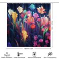 thumbnail image 2 of Watercolor Wildflowers 4 Piece Shower Curtain Sets, with Non-Slip Rugs, Toilet Lid Cover And Bath Mat, for Bathroom Decor Set, 2 of 8