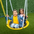 Sportspower Super Flyer Swing Set with 2 Flying Buddies, Saucer Swing