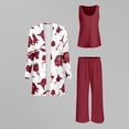thumbnail image 4 of Hvot&aat 3 Piece Outfits for Women Slim Long Sleeve Cardigan Sleeveless Top Wide Leg Pants Casual Sets for Wedding Guest Party, 4 of 4