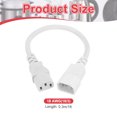 thumbnail image 2 of 1ft 18 AWG White 18/3 Universal Power Cord C14 to C13 10A 250V 3-Prong Extension PDU Power Cables, 2 of 5