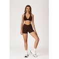 thumbnail image 2 of PISONIC Women Two Piece Workout Sets Cross Back Sports Bras Matching Booty Lifting Shorts With Pocket Gym Yoga Outfits, 2 of 6