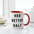 thumbnail image 4 of CafePress - Her Better Half - 11 oz Ceramic Mug - Novelty Coffee Tea Cup, 4 of 4