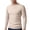 Beige, variant on Men's Crew Neck Cable Knit Sweater Long Sleeve Slim Fit Ribbed Pullover Top