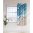 thumbnail image 4 of Abstract Waves Thermal Insulated Blackout Curtains for Bedroom 45 Length Blue White Ocean Spray Seaside Watercolor Room Darkening Curtain 1 Panel Grommet Window Curtain Drape for Living Room, 4 of 7