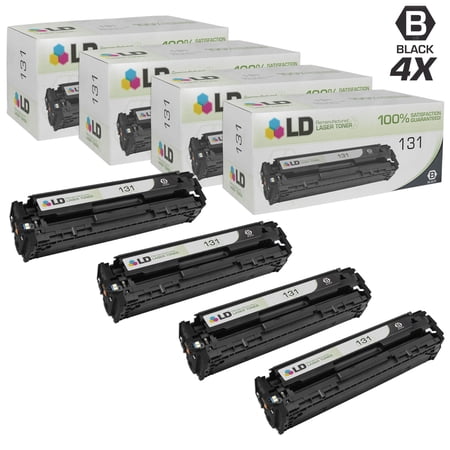 LD Remanufactured Toner Cartridge Replacement for Canon 131 6272B001AA (Black  4-Pack)