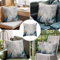 thumbnail image 6 of Teal Grey Abstract Art Throw Pillow Cover Modern Graffiti Texture Retro Cotton Linen Cushion Cover Throw Pillow Case with Invisible Zipper for Couch Sofa Bed Chair Car 26x26 Inch, 6 of 9
