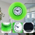 thumbnail image 5 of Nikou Mini Reloj de Pared, Bonito baño, Cocina, Espejo, succión, Reloj de Pared, Relojes de Cuarzo Impermeables(Verde), 5 of 8