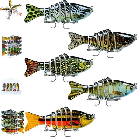 Probero Fishing Gear Bionic Swimming Bait 3D Realistic Fish Lure with Enhanced Action - Superior Treble Hooks for Bass Fishing - Ideal for Freshwater & Saltwater Bait