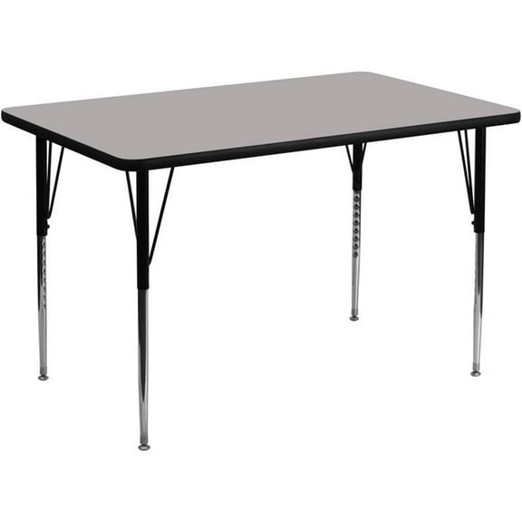 Pemberly Row 31" x 72" x 36" High Pressure Top Activity Table in Gray