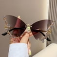 thumbnail image 2 of TIEVOSA Rhinestone Sunglasses Female Thin Sunglasses Models Sun and Eyeglasses（Dark Gray）, 2 of 4