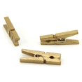 thumbnail image 1 of Cleverdelights Mini Pinzas Para Ropa De Madera De 1 1/8" - Oro Metálico - Paquete De 100, 1 of 2