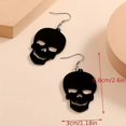 thumbnail image 4 of Halloween Earrings Black Skull Design Dangle Earrings Goth Punk Style Acrylic Jewelry Halloween Ornaments For Women Girls, 4 of 5