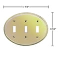 thumbnail image 4 of 10 Solid Brass Triple Toggle Switchplate Oval Braided | Renovator's Supply, 4 of 4