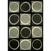 Abacasa Terra Checkers Black-Grey-Ivory 5x8 Area Rug