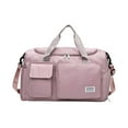 thumbnail image 2 of LHSHID Large Foldable Travel Duffel Bag, Sports Tote Gym Bag with Wet Pocket, Carry on Hospital Bags, Shoulder Weekender Overnight Bag for Women and Men, 2 of 6