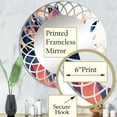 thumbnail image 3 of Designart "Collage of Vibrance" Cubism Round Wall Mirror - Modern Oval Printed Decorative Oversized Mirror - Multiple Color Options, 3 of 4