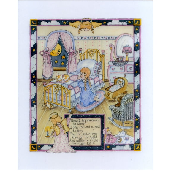 Catholic print picture - Now I Lay 3 - 8" x 10" ready to be framed