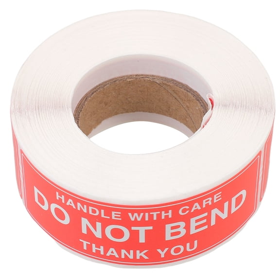 WRITWAA Red 'Do Not Bend' Warning Sticker for Shipping Boxes, Fragile Package Labels, and Handling Instructions