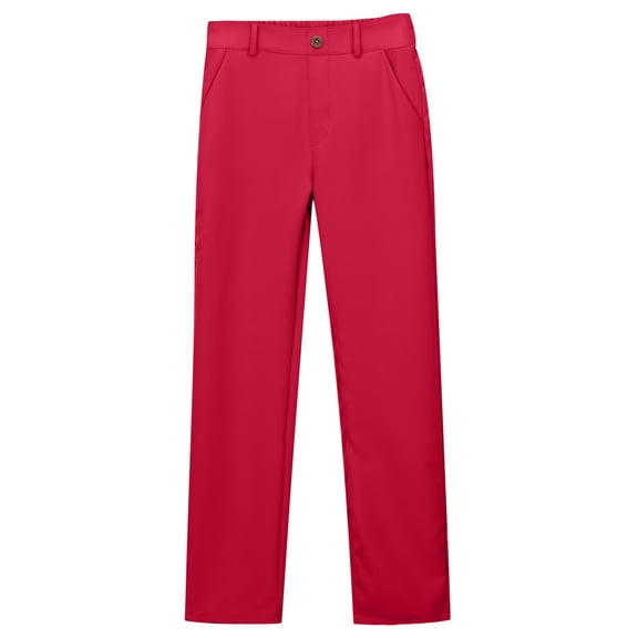Fgnfyis Kids Sweatpants Dressy High Stretchy Straight Leg Trousers With Pockets For Boys And Girls Size 5 16 Years Kids Pants Red 14-15 Years