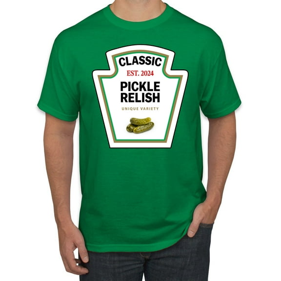 Wild Bobby Classic Pickle Relish Funny Condiment Tshirt Suit DIY Costume Tee Men Tee