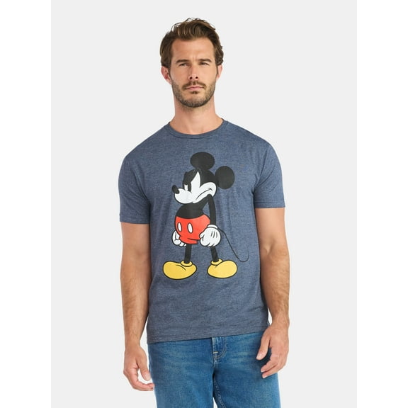 Mickey Mouse Men's and Big Men's Graphic Tee with Short Sleeves, Sizes S-3XL