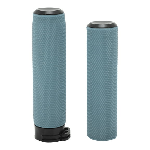 Unique Bargains 1" 25mm 1.1" 28mm Motorcycle Hand Grips Cover Kit Non Slip TPU Handlebar Grips for Motorcycle Scooter Bicycle ATV Blue 1 Set