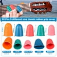 thumbnail image 3 of Eigraketly 20 piezas de puntas de goma, dedal, suministros para guitarra, Protector de agarre, equipo de protección, accesorios de práctica tiro y tiro con, 3 of 6