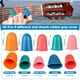 thumbnail image 2 of Sonducket 20 piezas de puntas de goma, dedal, suministros para guitarra, Protector de agarre, firmeza, resistente al agua, regalo dulce de larga tiro y tiro con, 2 of 6