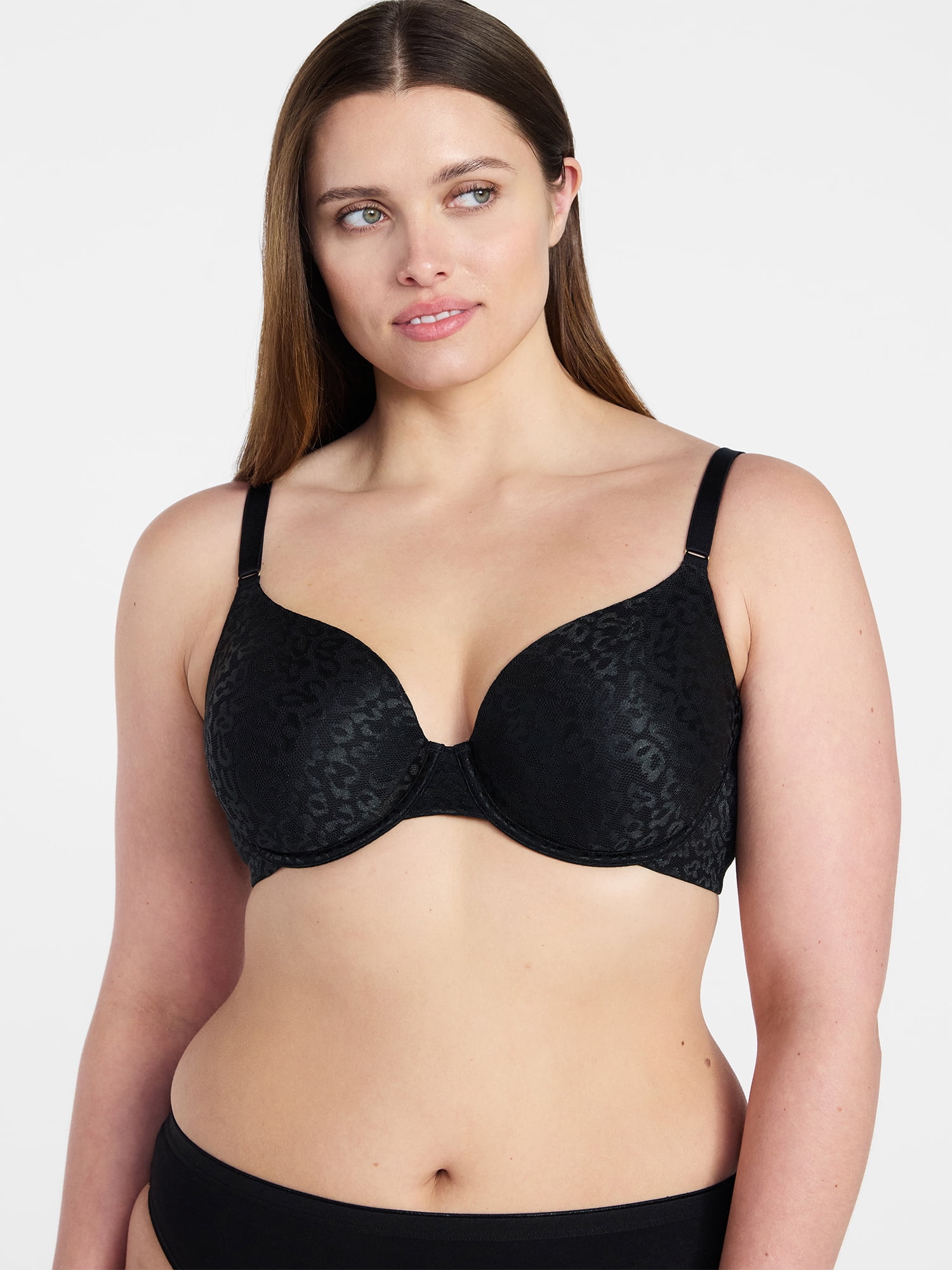 Joyspun Women's Leopard Print T-Shirt Bra, Sizes 32A-42DDD