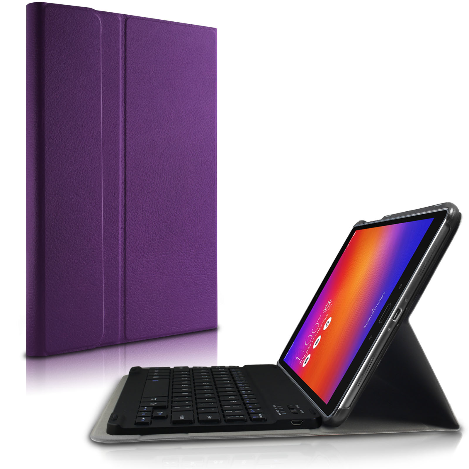 Infiland Slim Shell Case with Bluetooth Keyboard for Asus