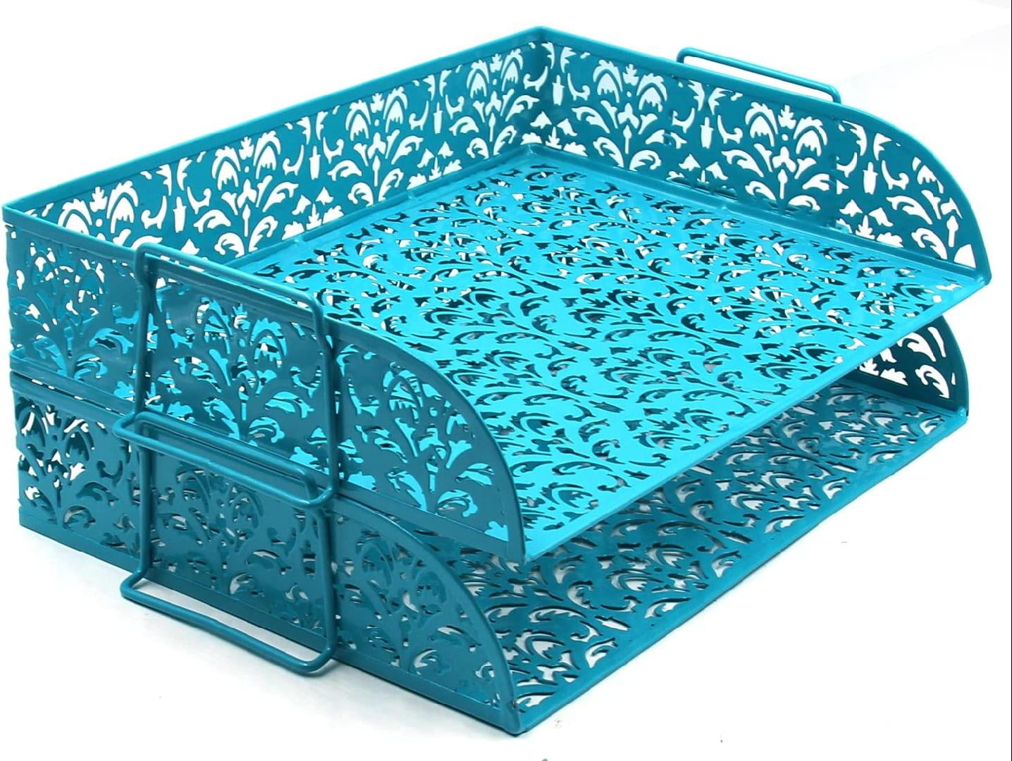 Desk Organizers and Accessories Stackable Paper Tray 2 Tier Stackable