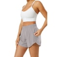 thumbnail image 4 of Women's Running Shorts Elastic High Waisted Athletic Workout Shorts with Pockets, 4 of 7