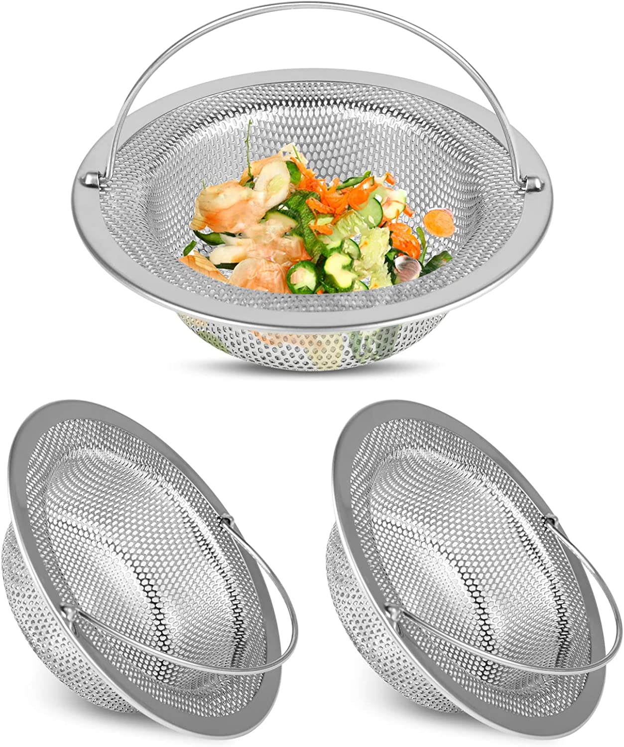 Stainless Steel Kitchen Sink Strainer - Heavy Duty Mesh Drain Cover To Prevent Clogs, Fits Most Sinks - View #9