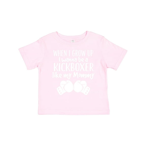 Inktastic Kickboxing Future Kickboxer Like Mommy Boys or Girls Toddler T-Shirt
